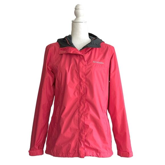 Columbia Rain Jacket Arcadia II Waterproof Breathable Hooded Windbreaker Small - Picture 1 of 16
